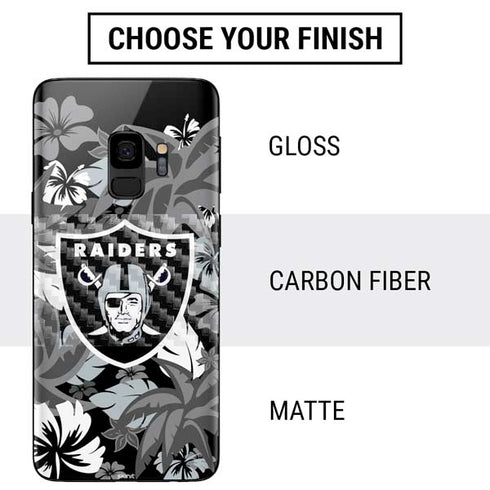 NFL Las Vegas Raiders Tropical Print Galaxy S9 Skin